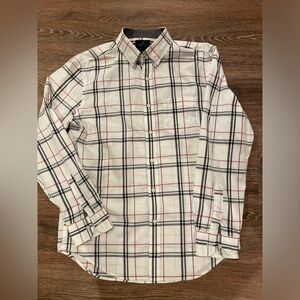 American Eagle Classic Fit Button Down Shirt in Holiday Plaid ~ M ~ AE